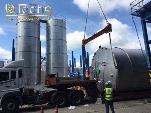 ติดตั้งถังไซโลขนาดใหญ่